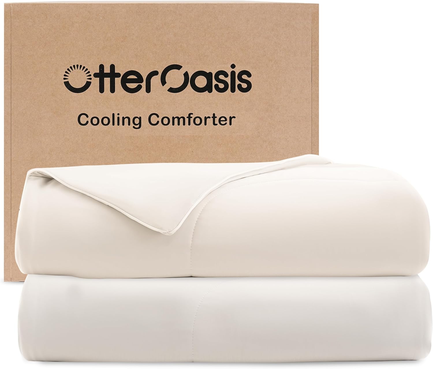 Cooling Comforter Queen Size for Hot Sleepers, 90"x90" Summer Cooling Blanket for Night Sweats, Silk Soft Lightweight Breathable All-Season White Cooling Quilt Blanket