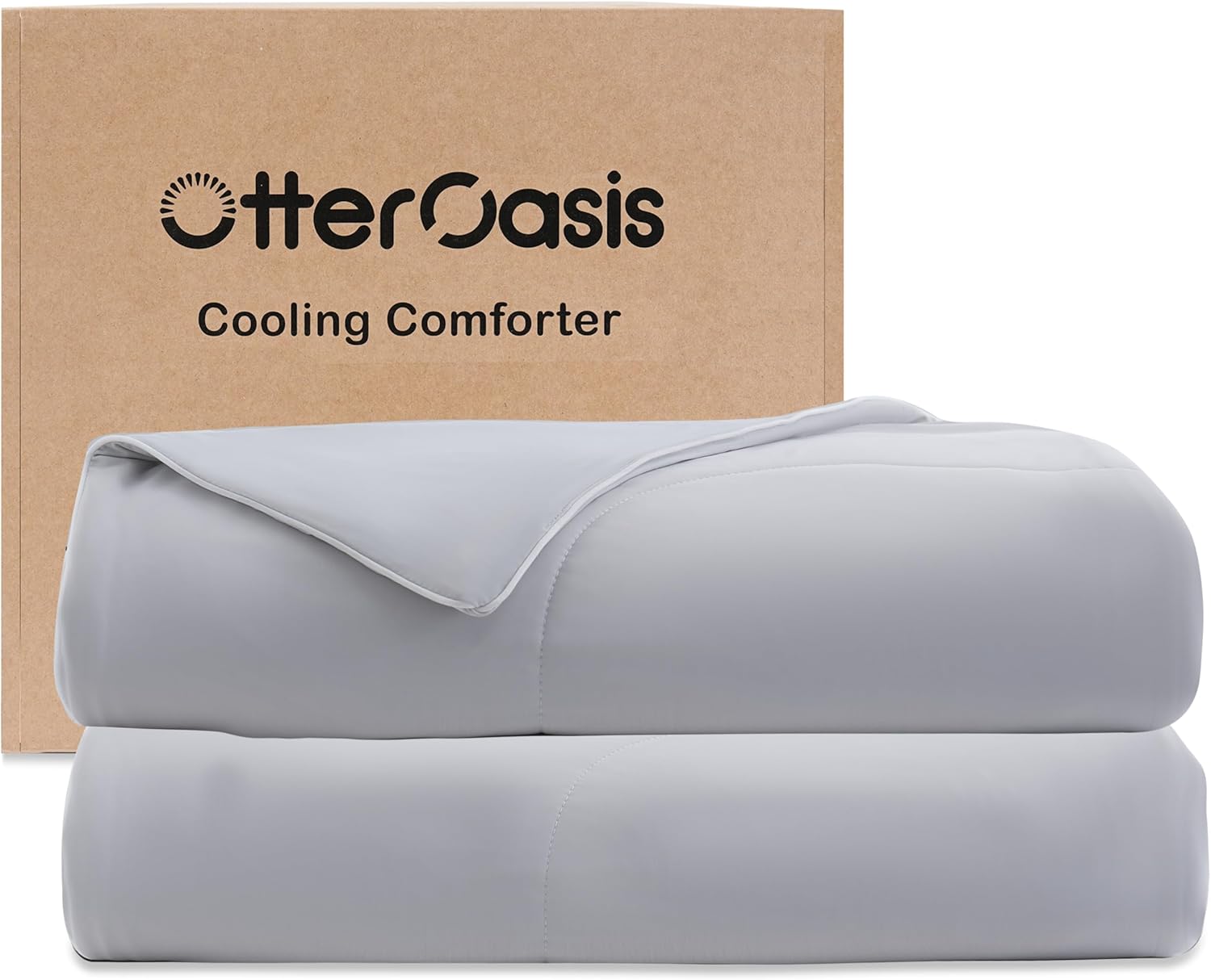 Cooling Comforter Oversized King for Hot Sleepers, 108"x90" Summer Cooling Blanket for Night Sweats, Silk Soft Lightweight Breathable All-Season Grey Cooling Quilt Blanket