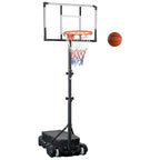 33 in Portable Basketball Hoop Outdoor, 5-10FT Adjustable Basketball Goals with Enlarged Base and PC Backboard, Basketball Hoops System for Backyard, Park