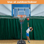 33 in Portable Basketball Hoop Outdoor, 5-10FT Adjustable Basketball Goals with Enlarged Base and PC Backboard, Basketball Hoops System for Backyard, Park