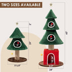 39" Christmas Cat Tree with Cat House, Scratching Post, Cat Furniture with Interactive Toy for Christmas Decoration (Small)