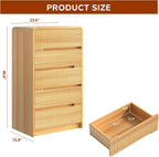 Fluted Dresser for Bedroom, 5 Drawer Dressers for Closet Small Wood Dresser Modern TV Stand, Wooden Clothes Storage Organizer Chest of Drawers for Living Room Hallway Entryway