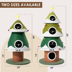 Christmas Cat Tree, 4 Cat House for Multi-Cat Households (Large)