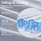 Cooling Comforter Oversized King for Hot Sleepers, 108"x90" Summer Cooling Blanket for Night Sweats, Silk Soft Lightweight Breathable All-Season Grey Cooling Quilt Blanket