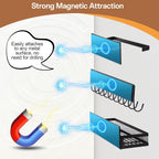 6 Pack Magnetic Shelves for Washing Machine and Fridge, Magnetic Laundry Organizer, Magnetic Fridge Shelves with Versatile Hooks, Paper Towel Holder and Metal Storage Baskets