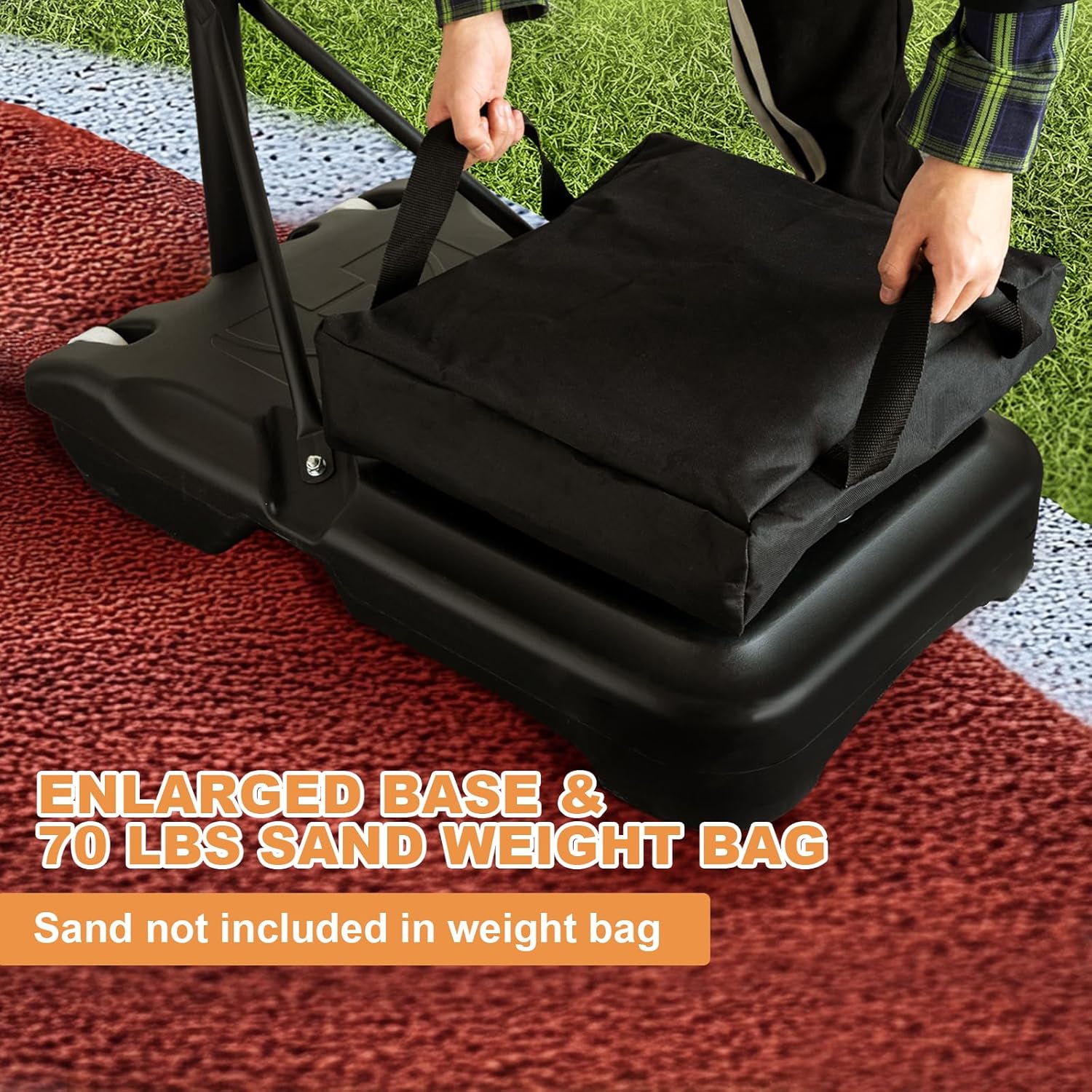 33 in Portable Basketball Hoop Outdoor, 5-10FT Adjustable Basketball Goals with Enlarged Base and PC Backboard, Basketball Hoops System for Backyard, Park