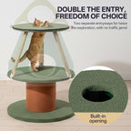 Christmas Cat Tree, 4 Cat House for Multi-Cat Households (Small)
