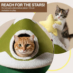 Christmas Cat Tree, 4 Cat House for Multi-Cat Households (Small)