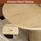 Extendable Dining Room Table Round Dining Table for 4 6 8, 43"-59" Modern Wood Kitchen Table with Removable Leaves Extendable Dinner Tables|Living Room|Small Space