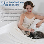 Cooling Comforter Oversized King for Hot Sleepers, 108"x90" Summer Cooling Blanket for Night Sweats, Silk Soft Lightweight Breathable All-Season White Cooling Quilt Blanket