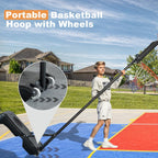 33 in Portable Basketball Hoop Outdoor, 5-10FT Adjustable Basketball Goals with Enlarged Base and PC Backboard, Basketball Hoops System for Backyard, Park