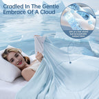 Cooling Comforter Twin Size for Hot Sleepers, 68"x90" Summer Cooling Blanket for Night Sweats, Silk Soft Lightweight Breathable All-Season Blue Grey Cooling Quilt Blanket