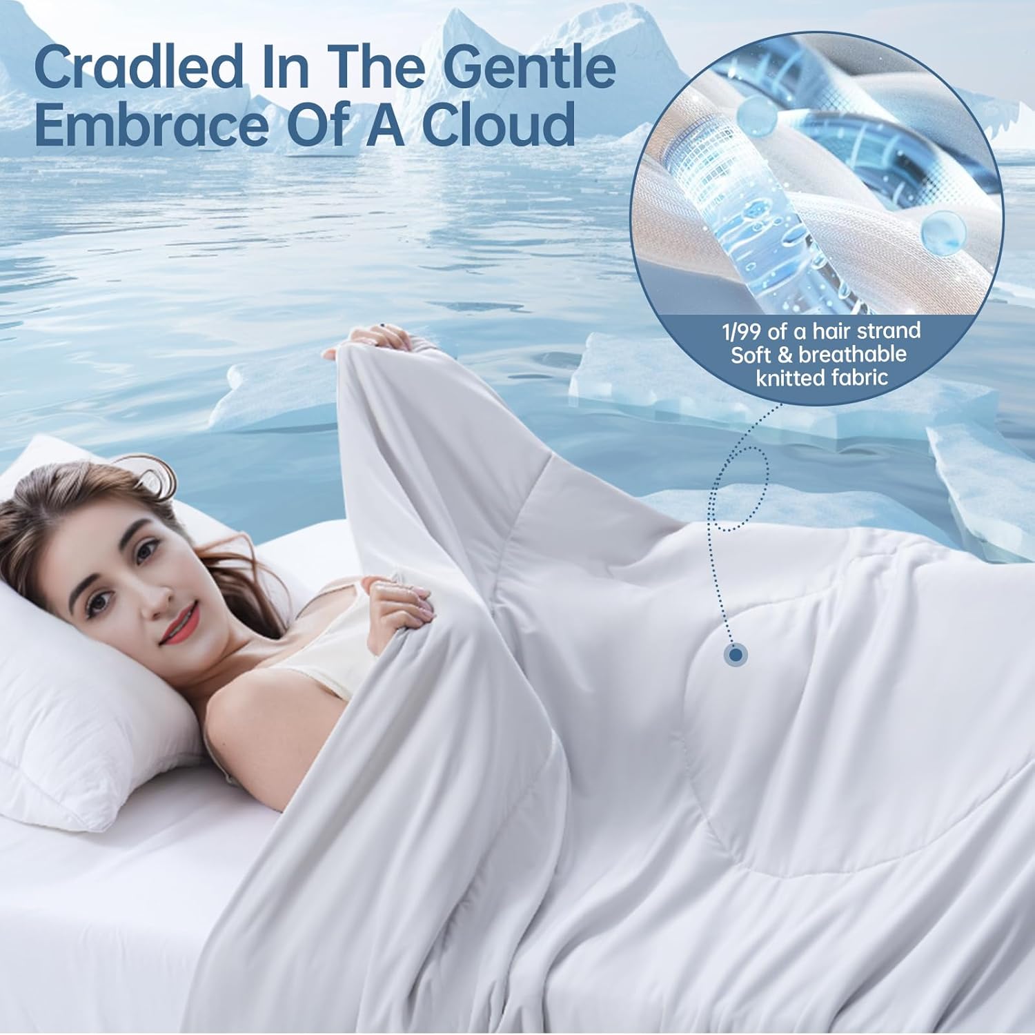 Cooling Comforter Oversized King for Hot Sleepers, 108"x90" Summer Cooling Blanket for Night Sweats, Silk Soft Lightweight Breathable All-Season Grey Cooling Quilt Blanket