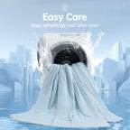 Cooling Comforter Queen Size for Hot Sleepers, 90"x90" Summer Cooling Blanket for Night Sweats, Silk Soft Lightweight Breathable All-Season Blue Cooling Quilt Blanket