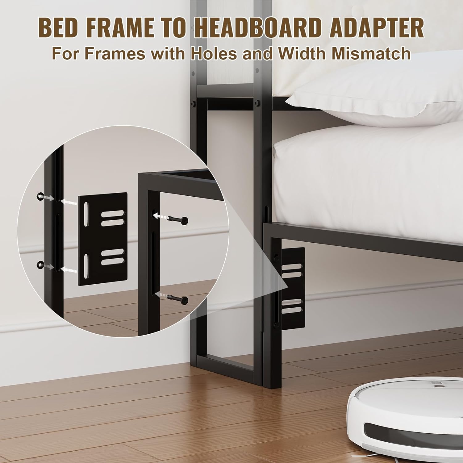 Headboard Queen Size with 2-Tier Open Space and Pull-Out Hidden Storage, Upholstered Headboard with Charging Station, Height Adjustable Sturdy Queen Bed Head Only, Easy Assembly, Black